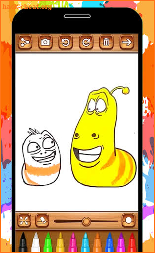 Coloring Book For larva: coloring worm game screenshot