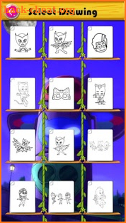 Coloring book for PJ hero masks screenshot