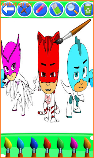Coloring Book for PJ Heroes: coloring Masks game screenshot