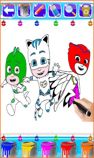 Coloring Book for PJ Heroes: coloring Masks game screenshot