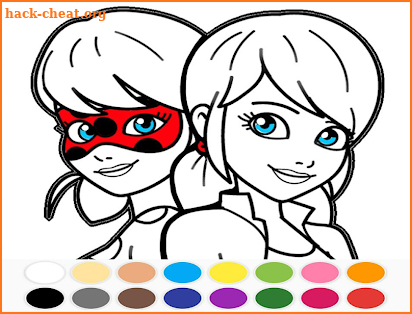 coloring book miraculous ladybug and cat noir screenshot