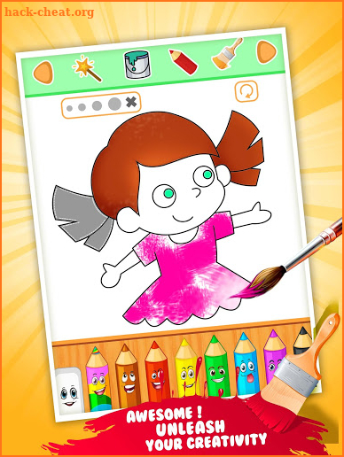 Coloring book puzzle pages screenshot