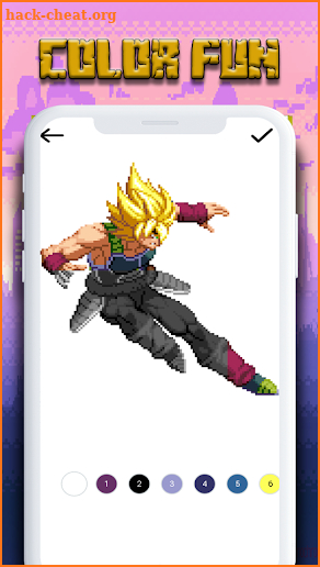 Coloring By Number DBZ Super Pixel Art screenshot