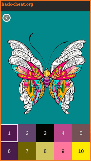 Coloring by numbers games for adults screenshot