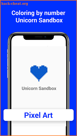 Coloring by numbers: Unicorn Sandbox. Pixel-Art screenshot