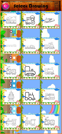 Coloring Cartoon Train screenshot