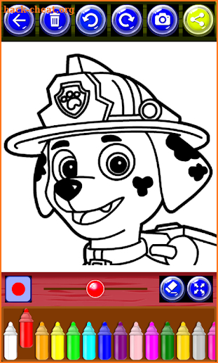 Coloring Dogs Cartoon Page screenshot