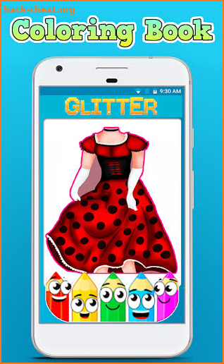 Coloring dress ladybug book glitter art screenshot