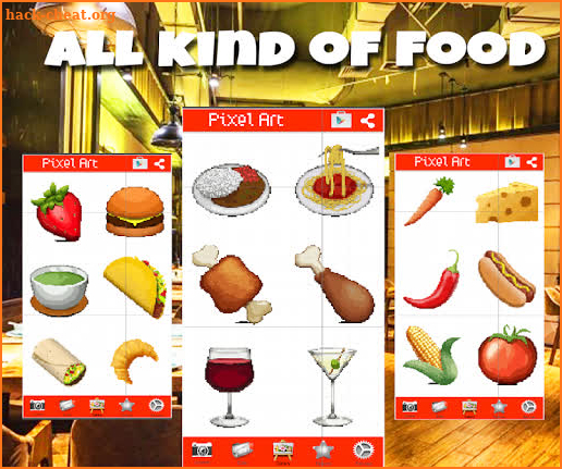Coloring Fast Food Pixel Art screenshot