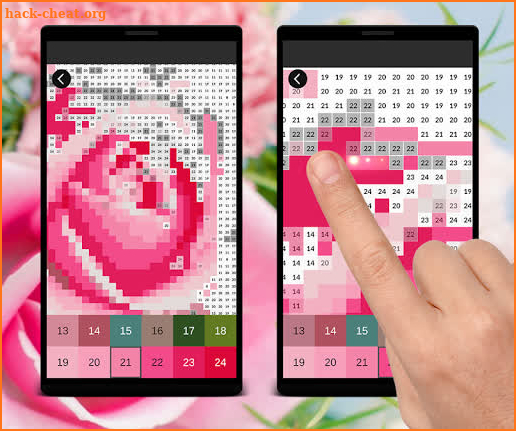 Coloring Flowers Pixel Art Game screenshot