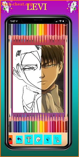 Coloring game for attack on titan screenshot