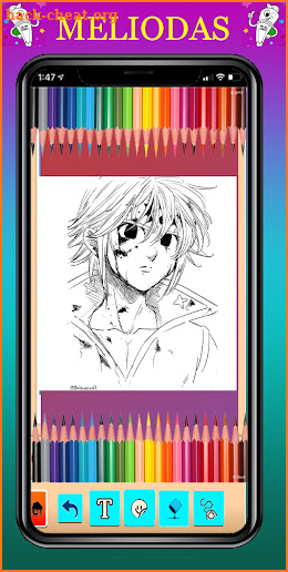 Coloring game for Nanatsu No taizai screenshot