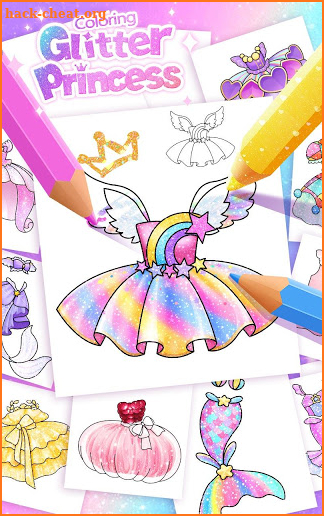 Coloring Glitter Princess screenshot