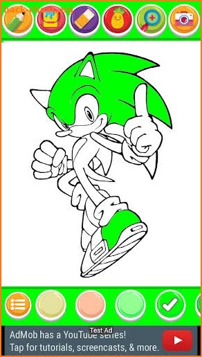 Coloring Hedgehog running screenshot