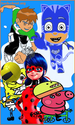 Coloring Heroes Peppa PJ Book Pig Masks screenshot