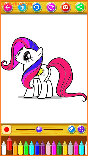 Coloring Horse Pony Hair Rainbow screenshot
