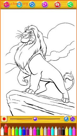 Coloring King Lion screenshot