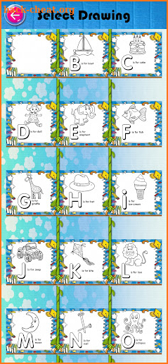 Coloring Letters and Animals screenshot