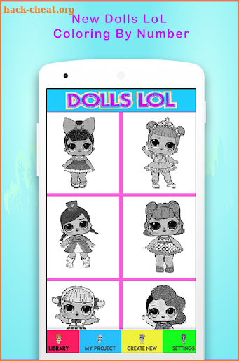 Coloring LoL Pixel Surprise Dolls By Number screenshot