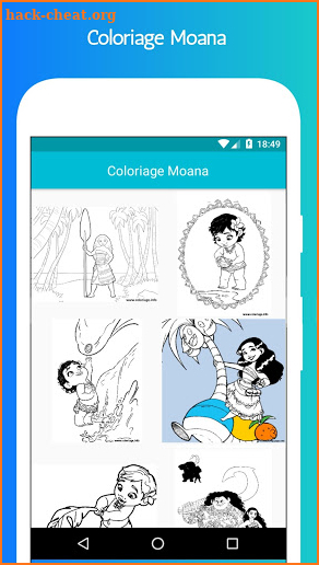 Coloring Moana screenshot