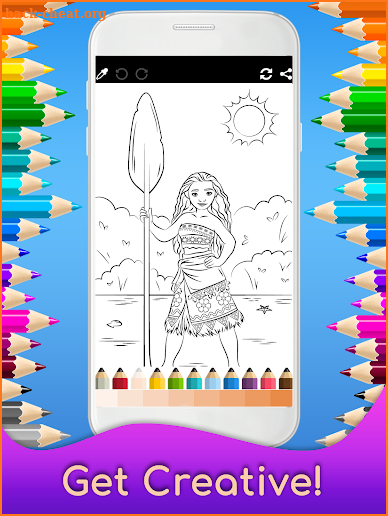 Coloring Moana for Kids screenshot