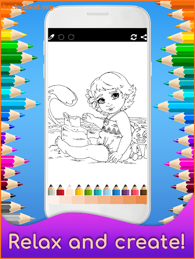 Coloring Moana for Kids screenshot