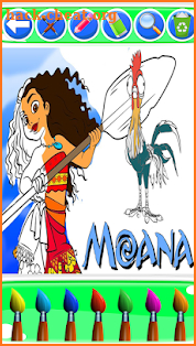 coloring moana of vaiana princess screenshot