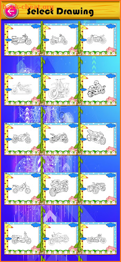 Coloring Motorcycle Drag Sport screenshot