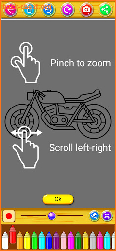 Coloring Motorcycle Drag Sport screenshot
