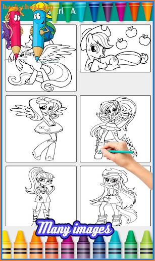 Coloring My Little Pony Equestria Girls for fans screenshot