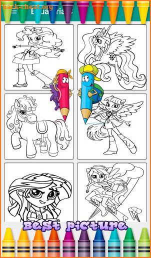 Coloring My Little Pony Equestria Girls for fans screenshot