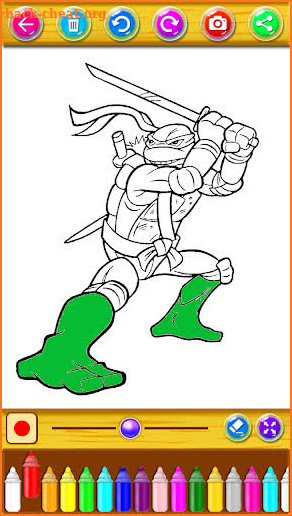 Coloring Ninja and Super Turtles Cute screenshot