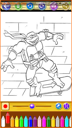 Coloring Ninja Power Turtle screenshot