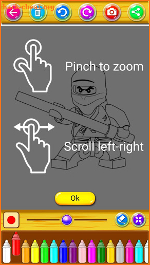 coloring ninja turtle and leggo toys screenshot