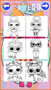 coloring of surprise dolls LOL fans screenshot