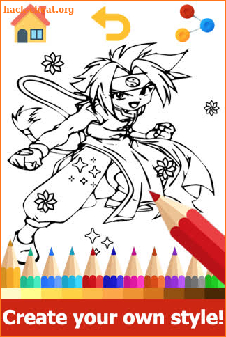 Coloring Pages for Beyblade by Fans screenshot