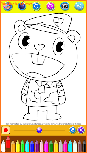 Coloring pages for happy friends screenshot