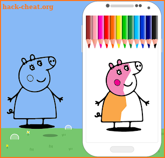 coloring peppa pig game screenshot