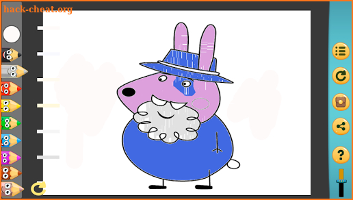 Coloring peppa rhino and pig screenshot