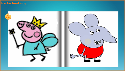 Coloring peppa rhino and pig screenshot
