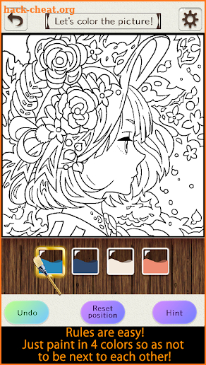 Coloring puzzle screenshot