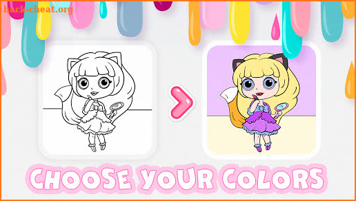 Coloring puzzle: Enchanting Foxy doll screenshot
