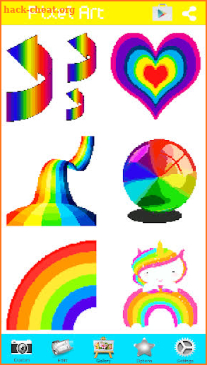 Coloring Rainbow Pixel Art Game screenshot