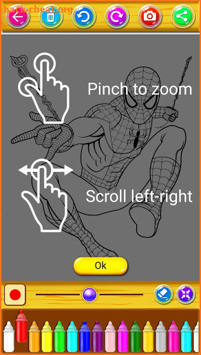 Coloring Spider Super Heroes screenshot