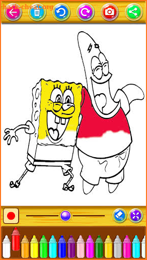 Coloring Sponge and friend screenshot