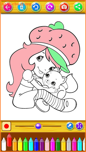 Coloring Strawberry Princess screenshot