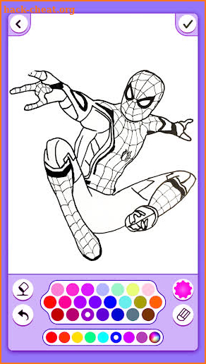 Coloring Super Hero Spider HD screenshot