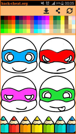 coloring  turtle the ninja  book screenshot