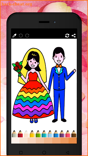 Coloring Wedding Brides and Groom screenshot