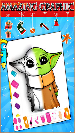 Coloring Yoda-baby book screenshot
